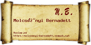 Molcsányi Bernadett névjegykártya