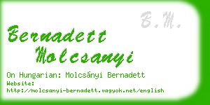 bernadett molcsanyi business card